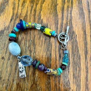 Jes MaHarry Sterling Sliver Beaded Bracelet